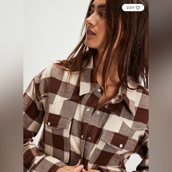 21-Free People We The Free Hideaway Plaid Shirt - Picture 2 of 5